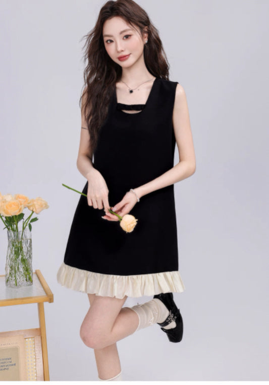 小香風黑裙