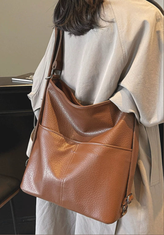 Premium leather tote bag