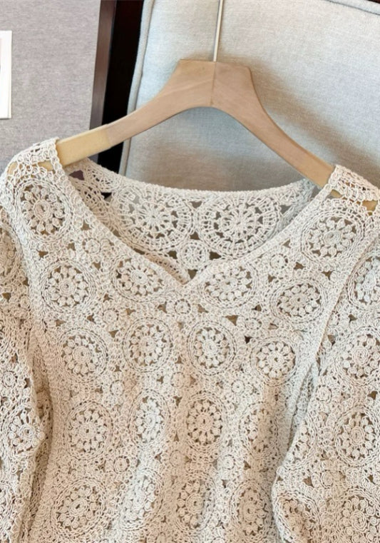手工蕾丝衫