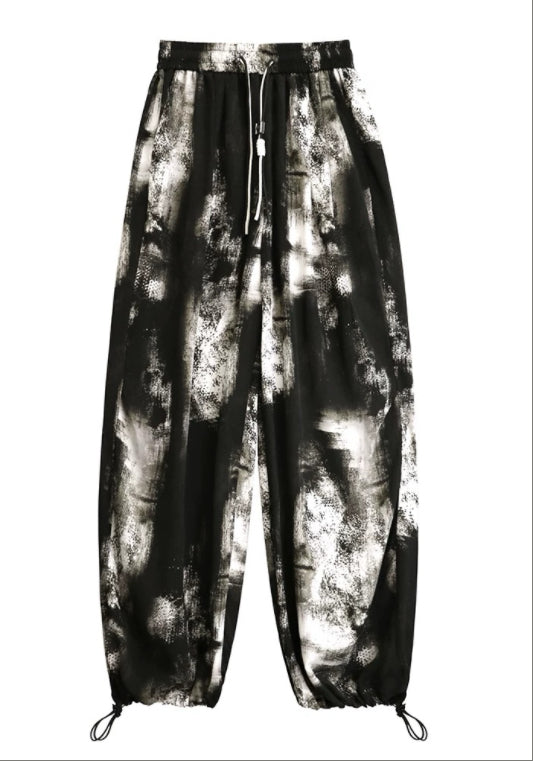 扎染冰絲褲
