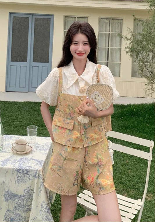 假兩件花案兩件套