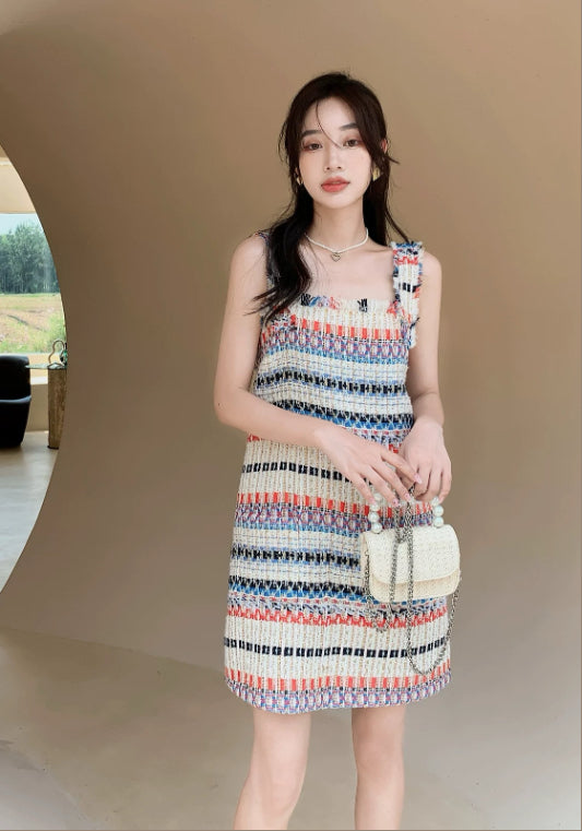 彩色編織裙