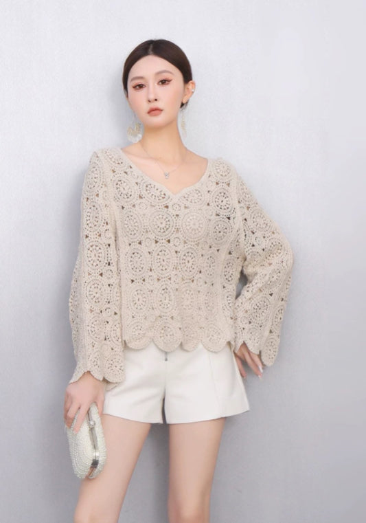 手工蕾丝衫