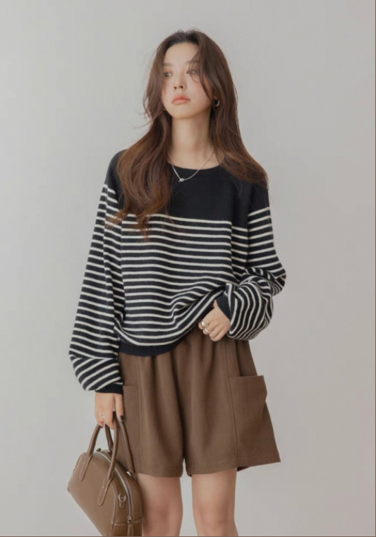 寬鬆條紋上衣