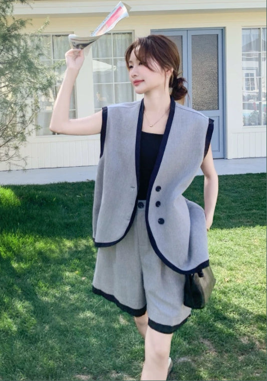 寬鬆馬甲兩件套