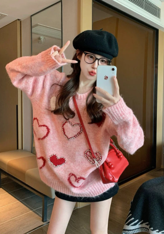 愛心毛衣