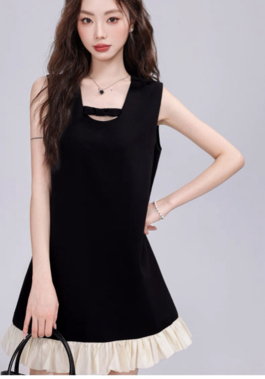 小香風黑裙