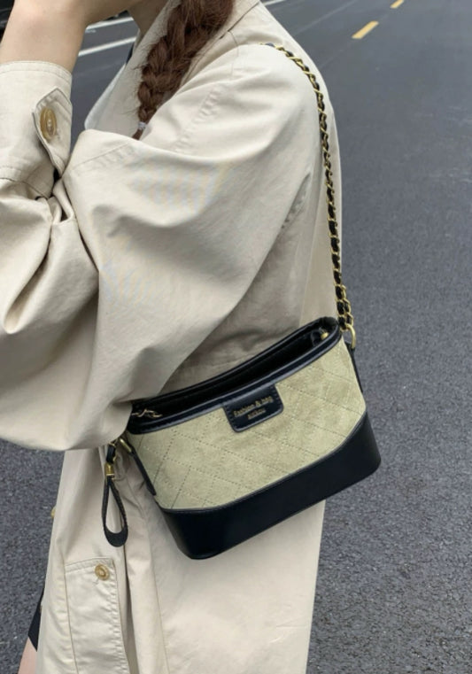 小香風撞色鏈條包