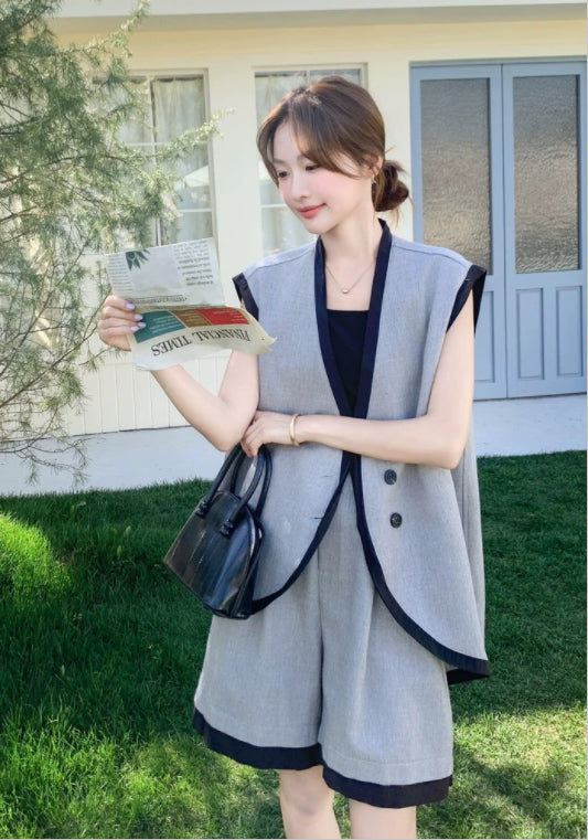 寬鬆馬甲兩件套