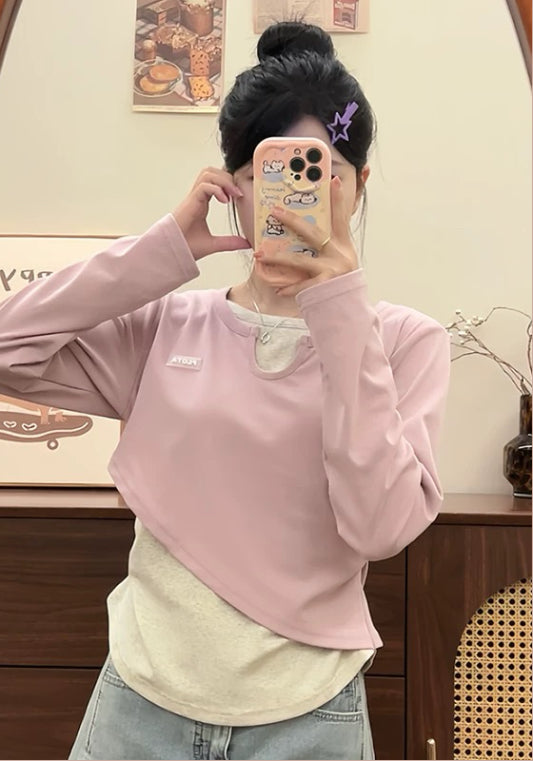 假兩件設計款上衣