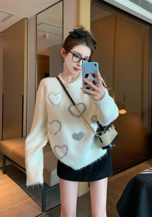 愛心毛衣