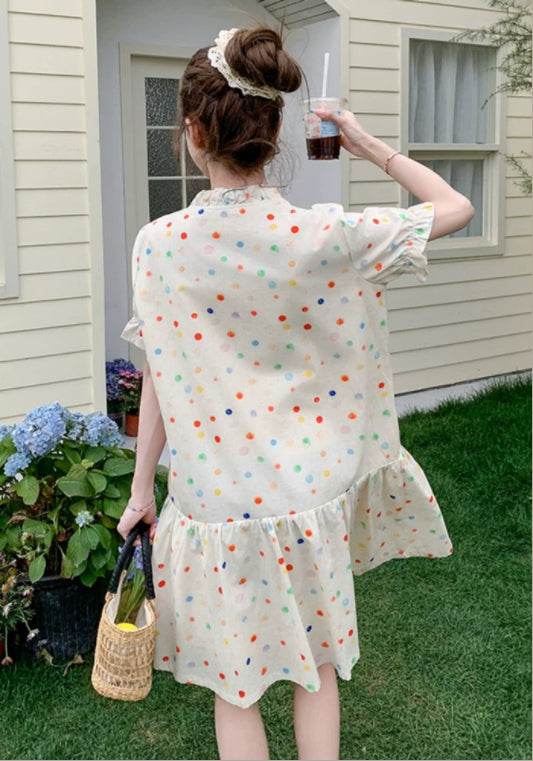 彩色波點裙