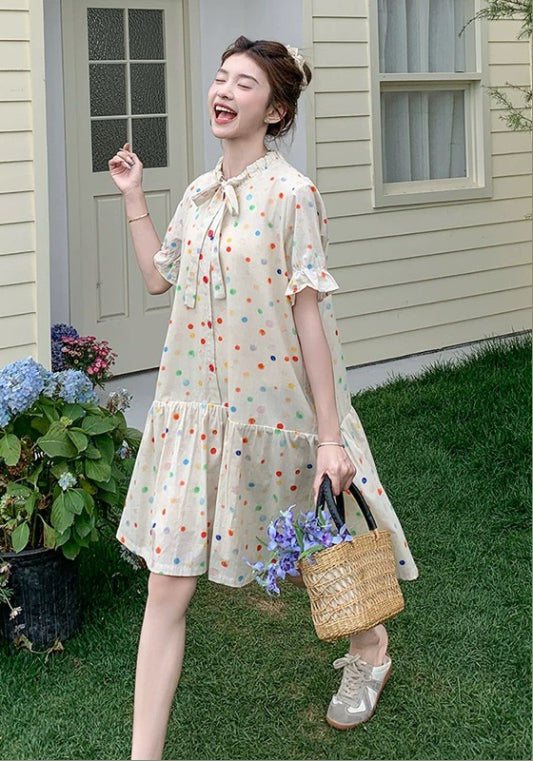 彩色波點裙
