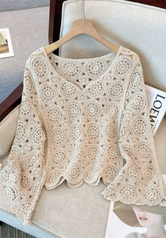 手工蕾丝衫