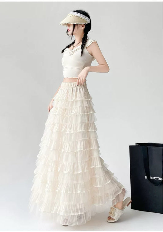 天絲蛋糕裙