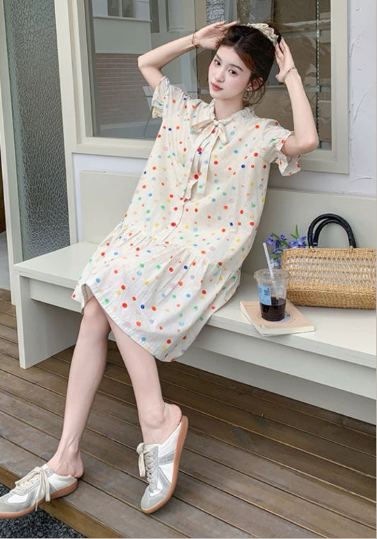 彩色波點裙