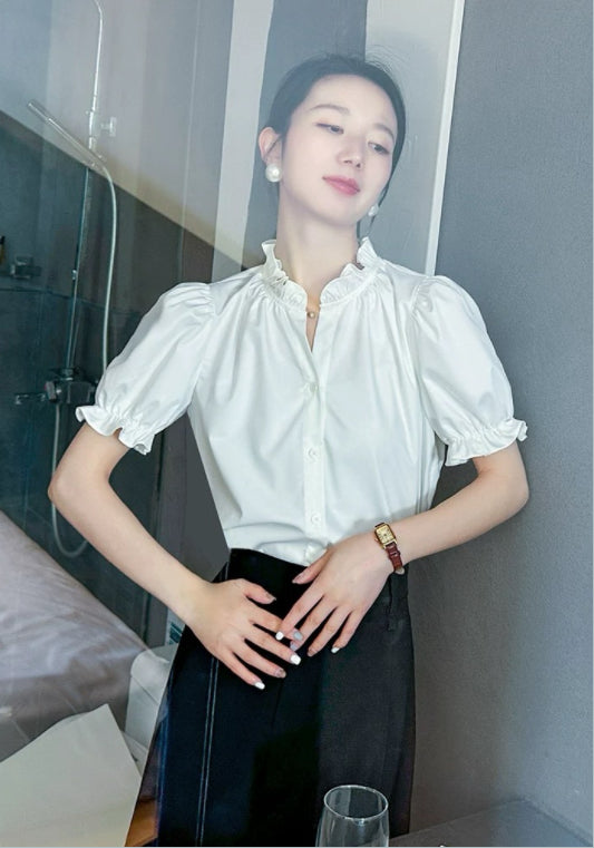 木耳邊襯衫