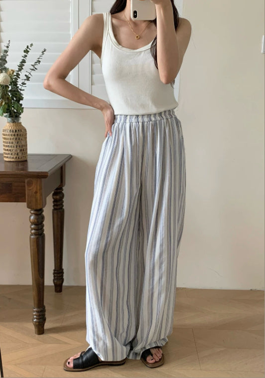寬鬆條紋褲