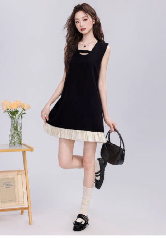 小香風黑裙