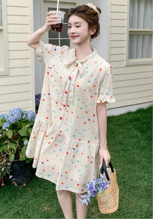 彩色波點裙