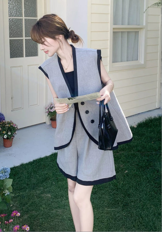 寬鬆馬甲兩件套