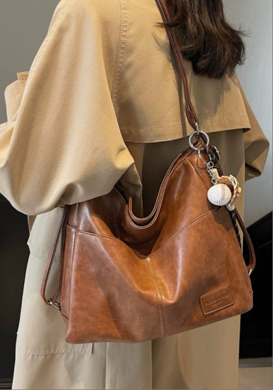 Premium leather tote bag