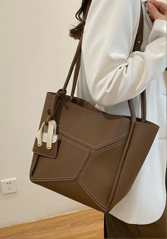 Premium leather tote bag