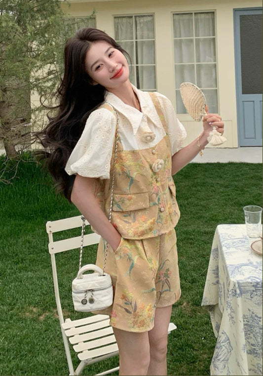 假兩件花案兩件套