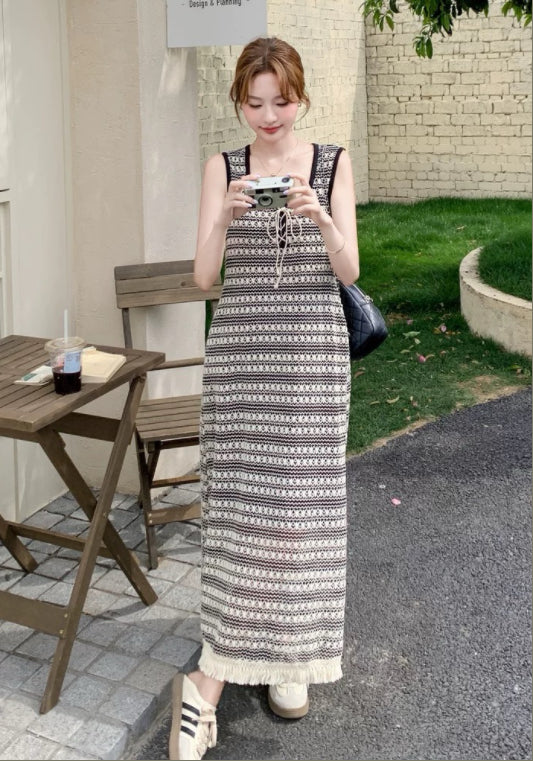 條紋背心裙