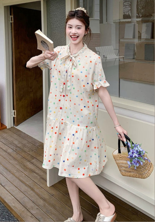 彩色波點裙
