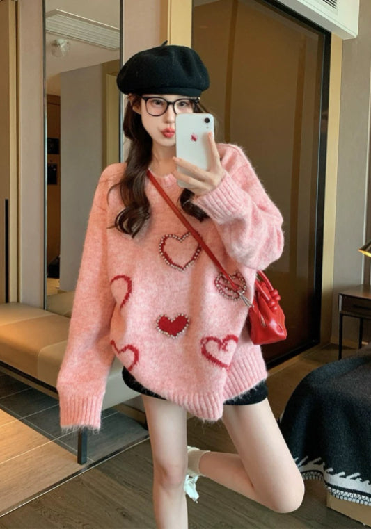 愛心毛衣