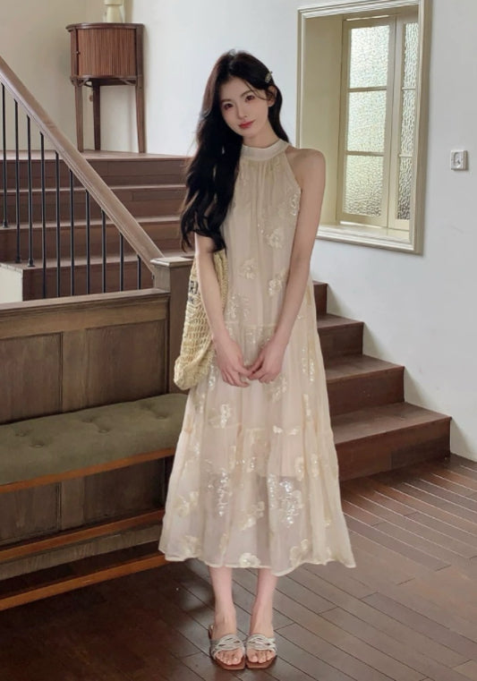 刺繡天絲裙