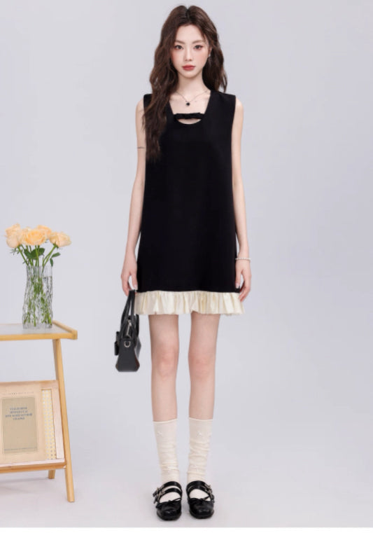 小香風黑裙