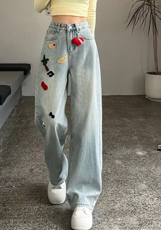 得意貼布牛仔褲