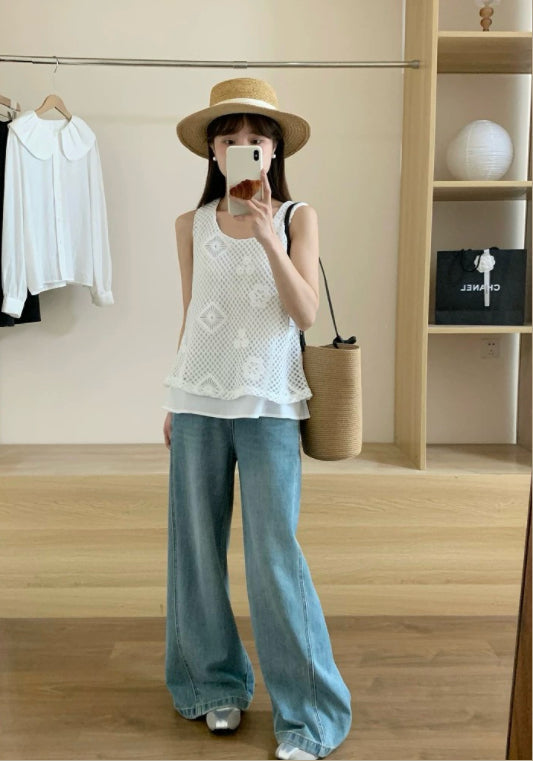 假兩件網格背心