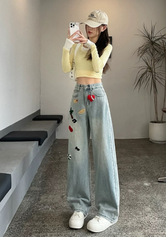 得意貼布牛仔褲